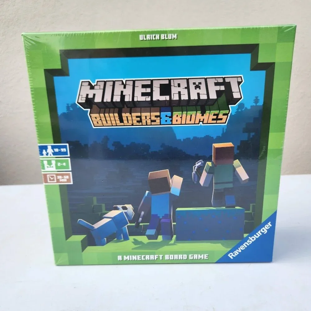 NEW Ravensburger Minecraft Board Game Builders & Biomes Strategy Family Game Nig